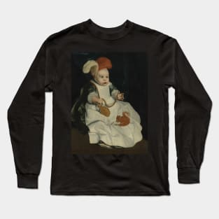 Portrait of a Child with a Red Squirrel Pieter van Lint Long Sleeve T-Shirt